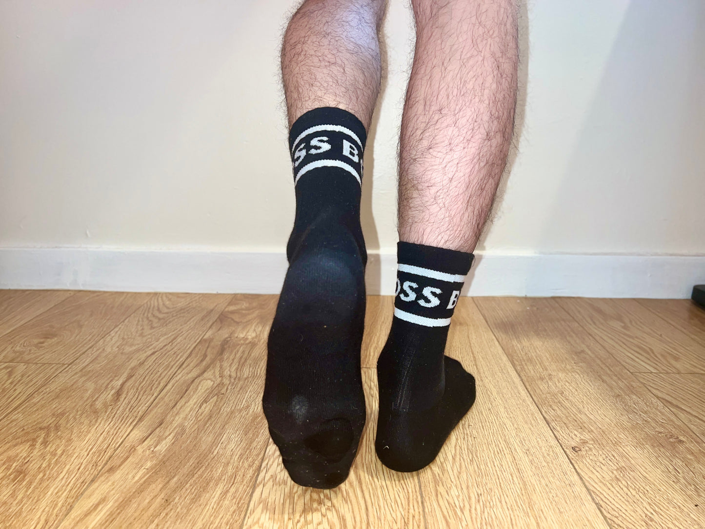 Black Hugo Boss Sports Crew Socks