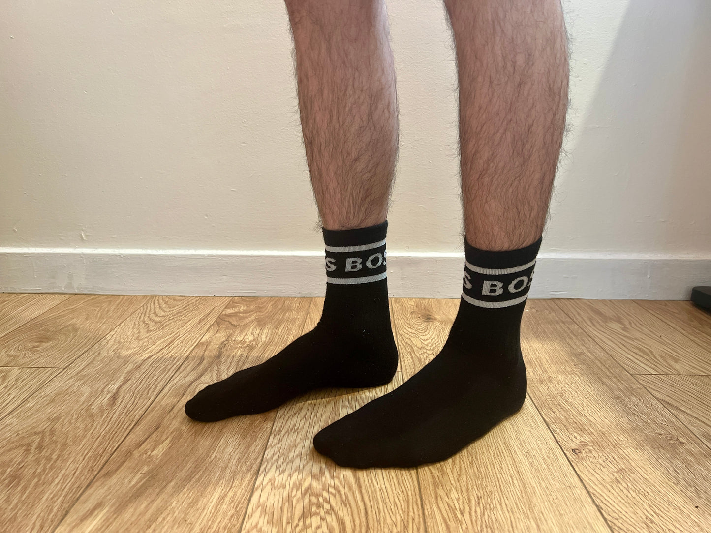 Black Hugo Boss Sports Crew Socks
