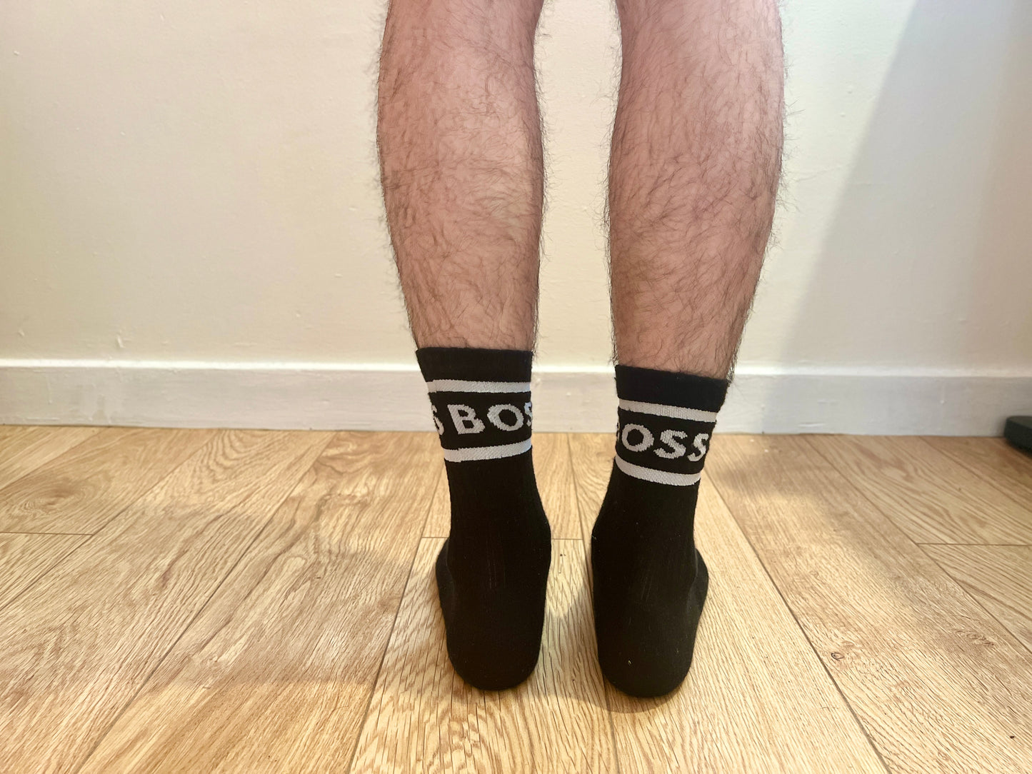 Black Hugo Boss Sports Crew Socks
