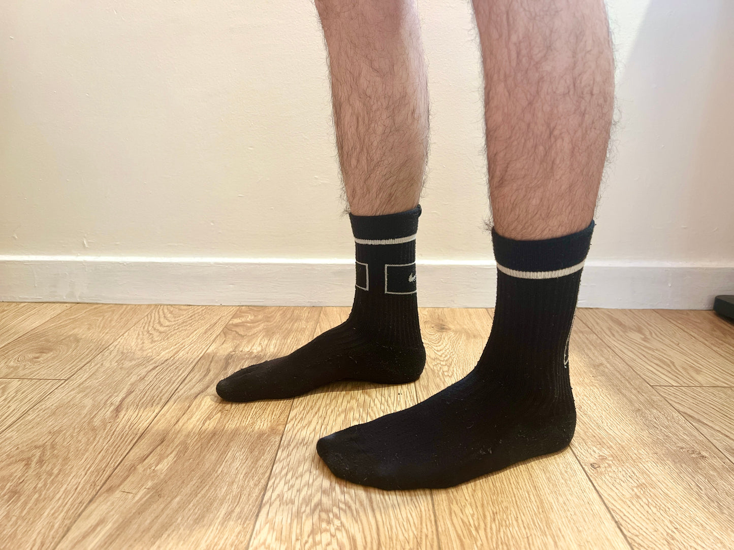 Nike Black Crew Socks with Square Design