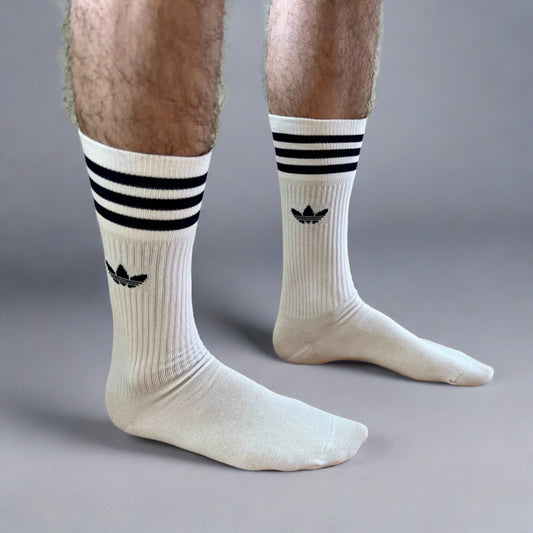 Adidas Crew Socks - White & Black