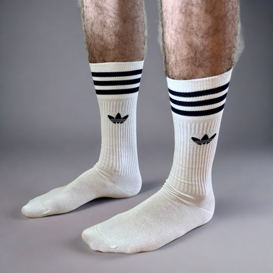 Adidas Crew Socks - White & Black