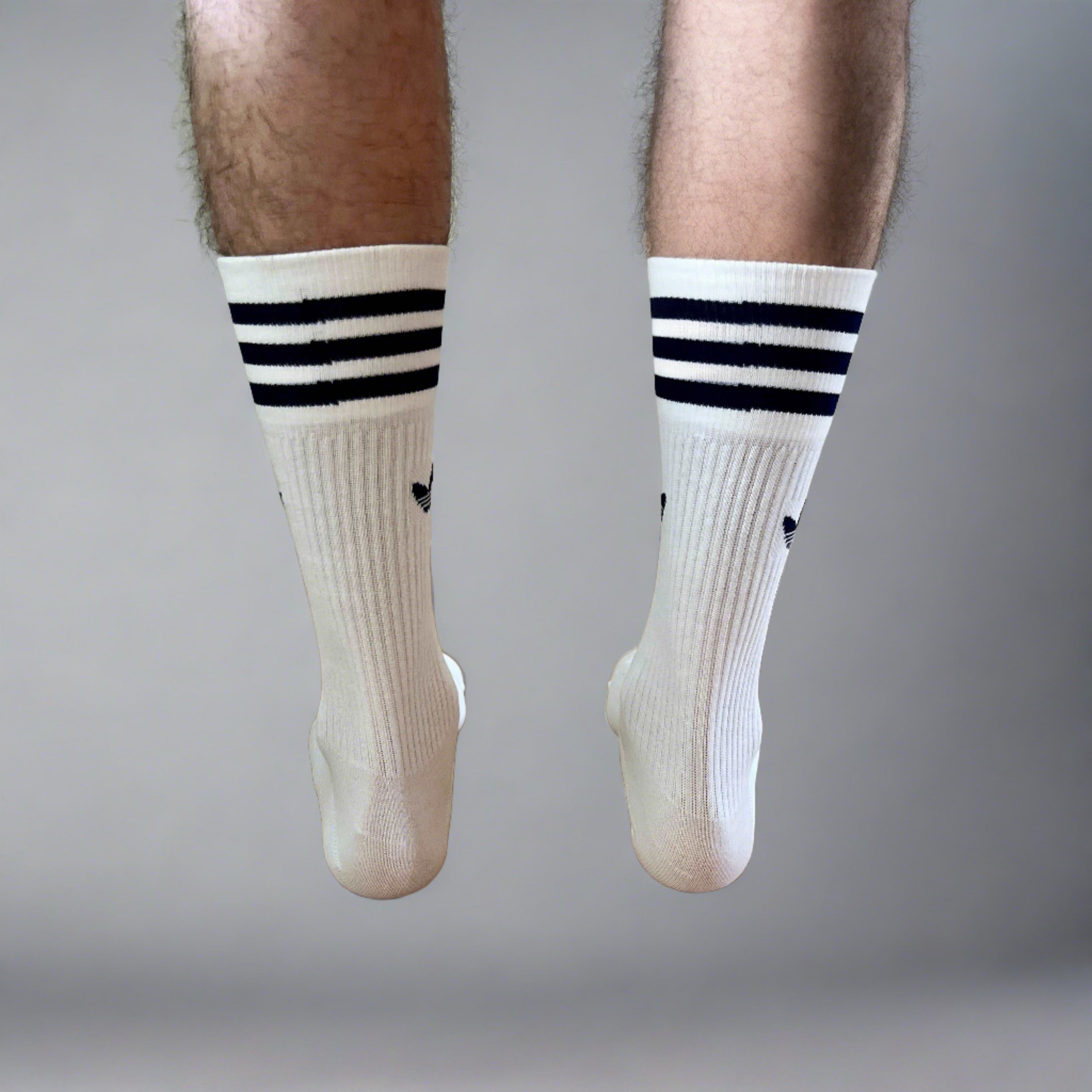 Adidas Crew Socks - White & Black
