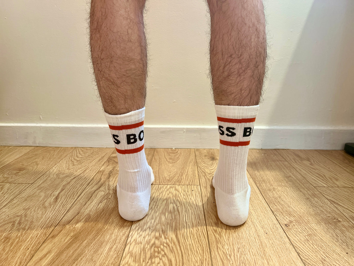 White Hugo Boss Sports Crew Socks